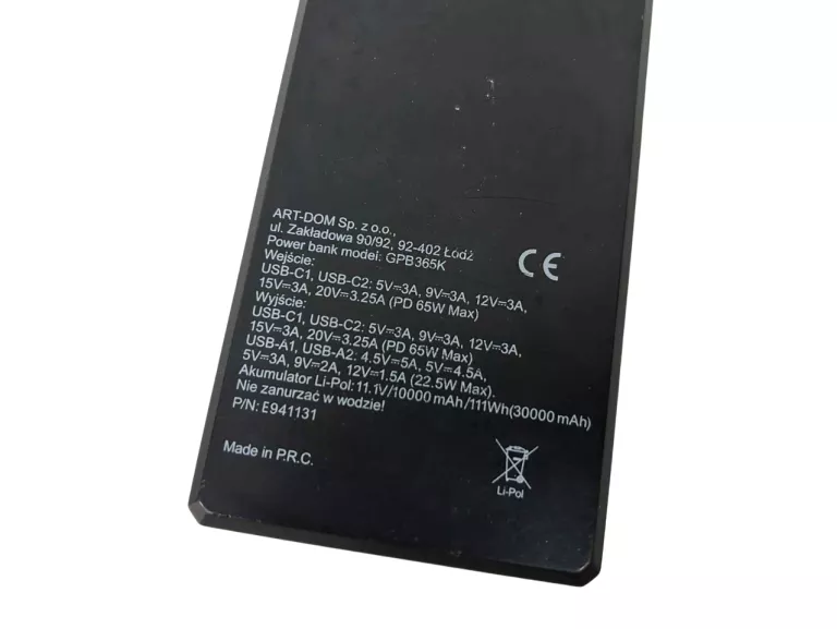 XLINE GPB365K 30000MAH POTĘŻNY ZAPAS ENERGII !! NAJLEPSZA CENA !!