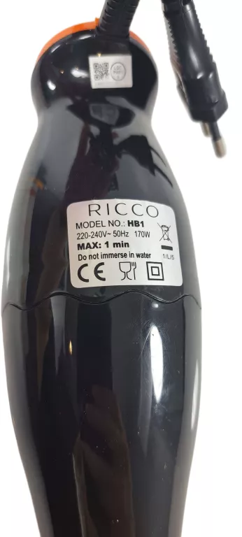 BLENDER RĘCZNY RICCO HB1 60 W CZARNY