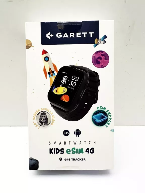 SMARTWATCH GARETT KIDS ESIM 4G CZARNY