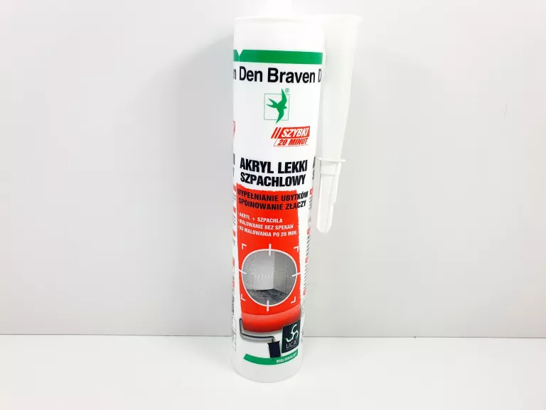 DEN BRAVEN AKRYL LEKKI SZPACHLOWY 280ML IDEALNY DO NAPRAW I WYGŁADZANIA