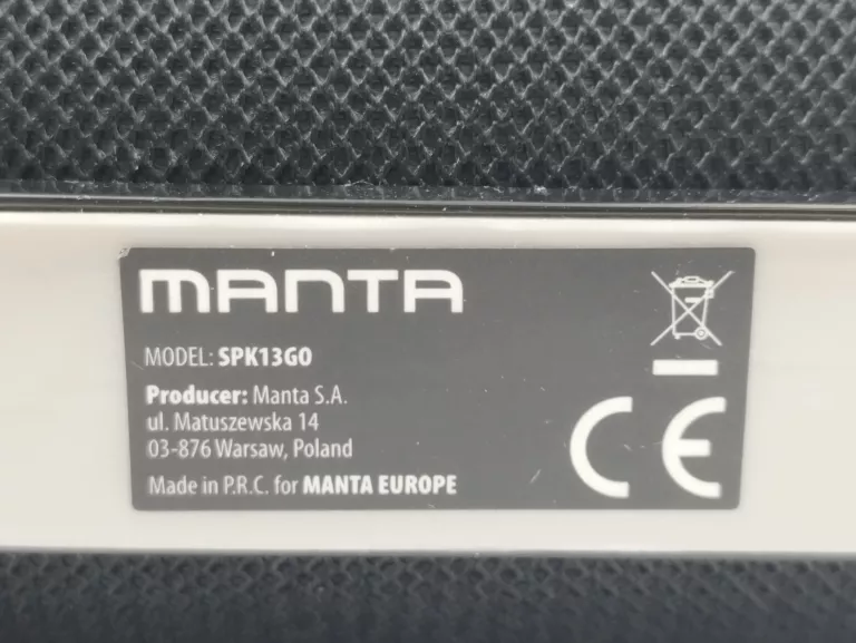 GŁOŚNIK PRZENOŚNY MANTA SPK13GO + PUDEŁKO