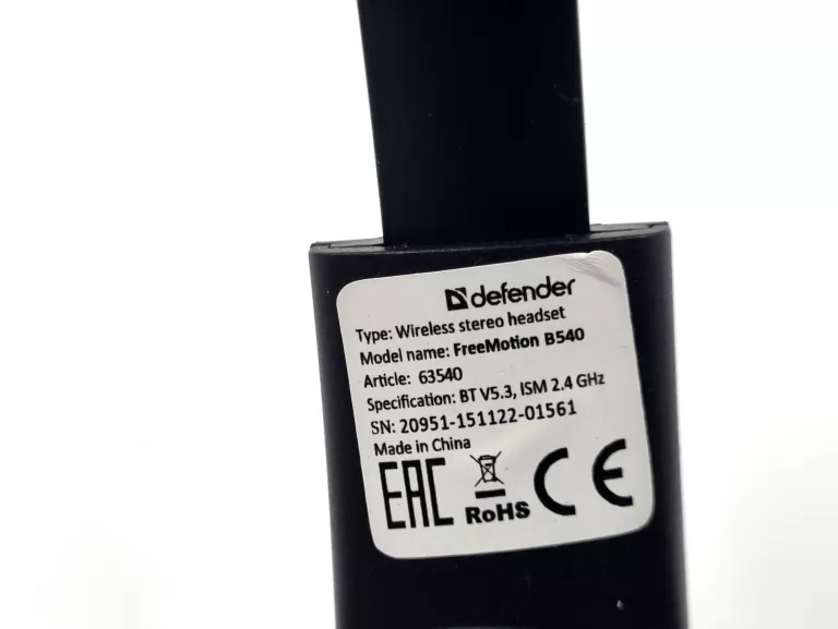 SŁUCHAWKI DEFENDER FREEMOTION B540 BEZPRZEWODOWE, NAUSZNE