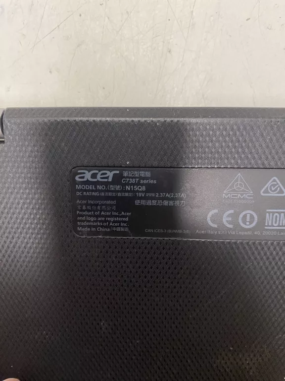 LAPTOP CHROMEBOOK ACER N15Q5 4/32GB