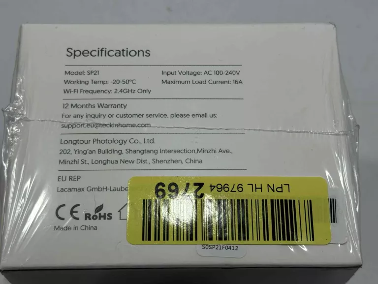 TECKIN SP21 INTELIGENTNE GNIAZDKO