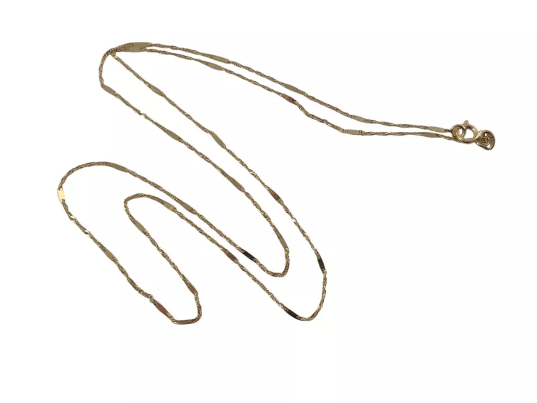 PIĘKNY ZŁOTY ŁAŃCUSZEK 585 0,88G 47CM