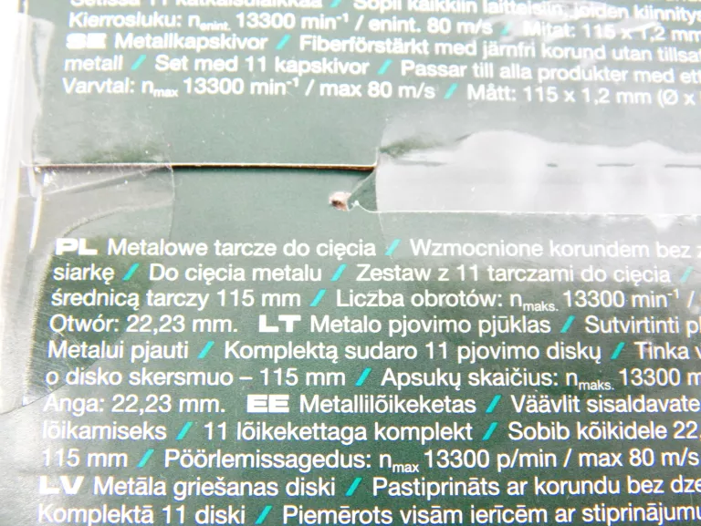ZESTAW TARCZ TNĄCYCH PARKSIDE