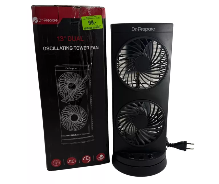 WENTYLATOR DR.PREPARE 13" DUAL  DDF-OBK16W