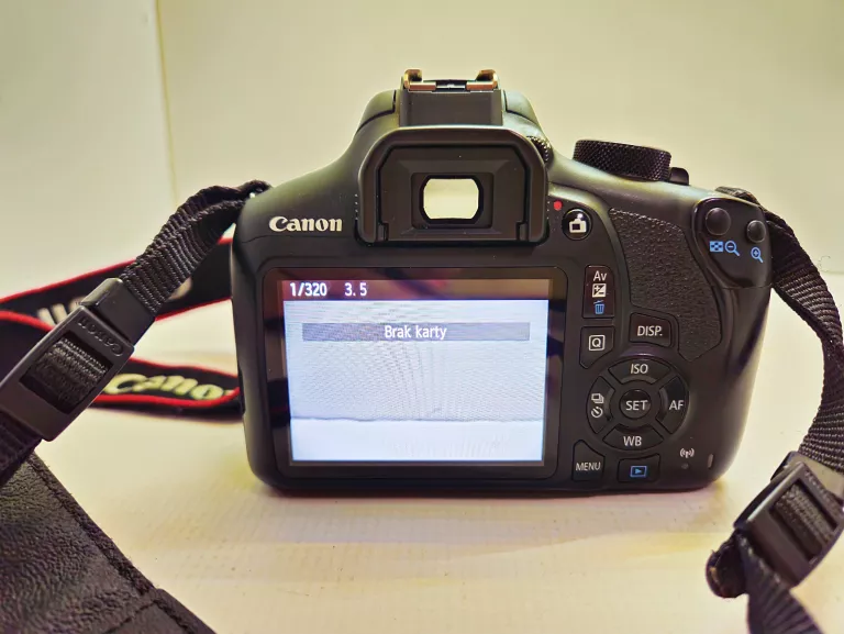 LUSTRZANKA CANON EOS 1300D + OBIEKTYW + TORBA [BRAK ŁAD]