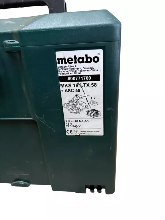 METABO MKS 18 LTX 58 AKUM PILARKA TARCZOWA METAL