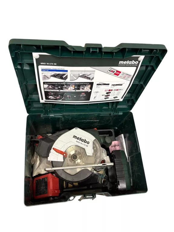 METABO MKS 18 LTX 58 AKUM PILARKA TARCZOWA METAL