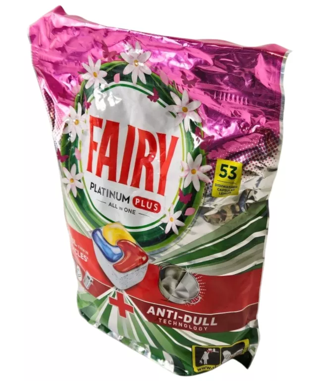 FAIRY PLATINUM PLUS KAPSUŁKI DO ZMYWARKI LEMON - 53 SZT