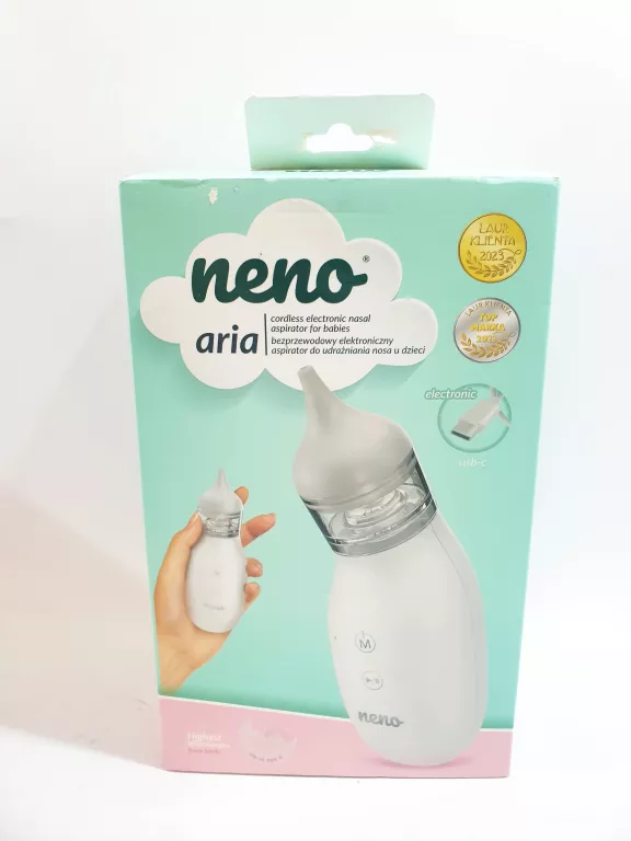 NENO ARIA – BEZPRZEWODOWY ELEKTRONICZNY ASPIRATOR DO UDRAŻNIANIA NOSA U DZ