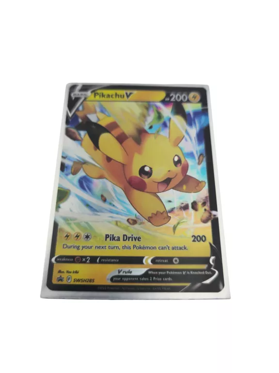 KARTA POKEMON PIKACHU V - SWSH285 BLACK STAR PROMO CROWN ZENITH