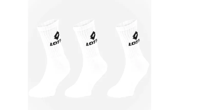SKARPETKI DŁUGIE BIAŁE LOTTO SPORT ITALIA 3-PACK R.39-42