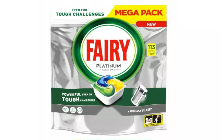 KAPSUŁKI DO ZMYWARKI FAIRY PLATINUM ALL IN ONE LEMON 113 SZT