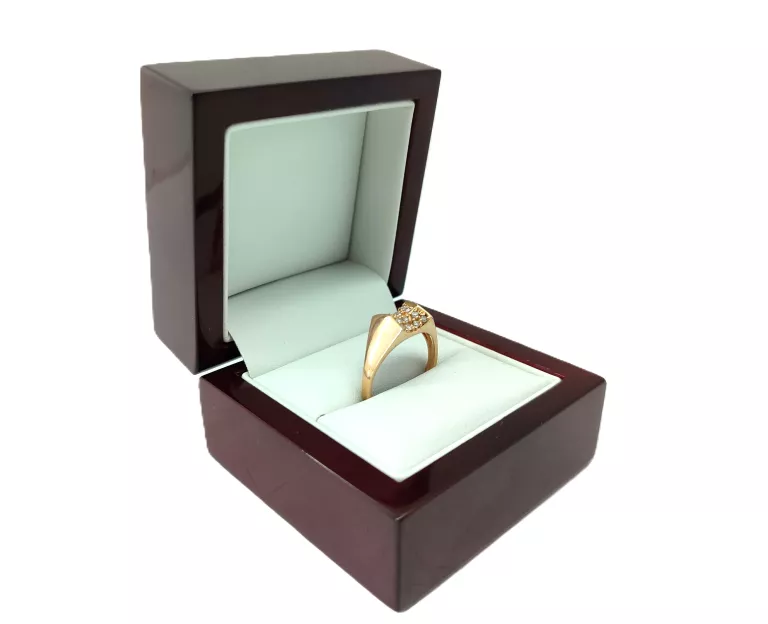 ŚLICZNY ZŁOTY PIERŚCIONEK P585 14K R19 3,49G