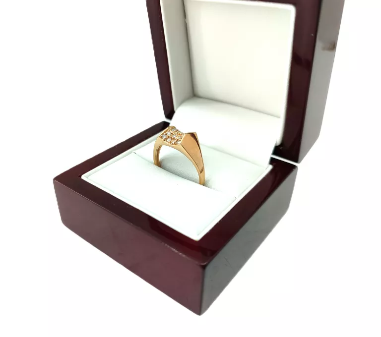 ŚLICZNY ZŁOTY PIERŚCIONEK P585 14K R19 3,49G