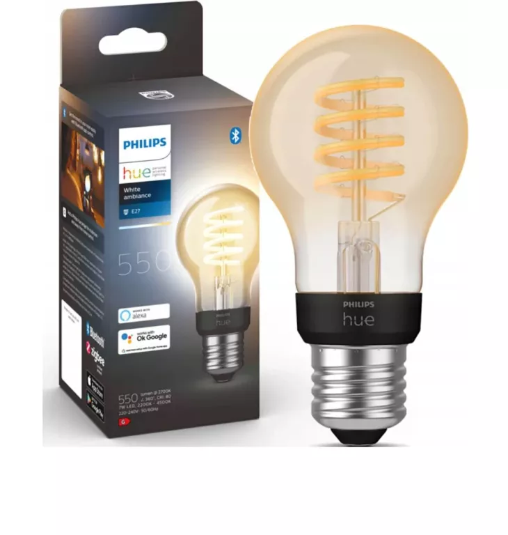 PHILIPS HUE WHITE AMBIANCE ŻARÓWKA RÓŻNE ODCIENIE BIELI A60 E27 INTELIGENT