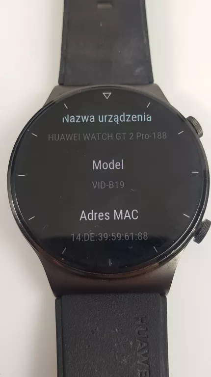 SMARTWATCH HUAWEI WATCH GT 2 PRO CZARNY 47MM