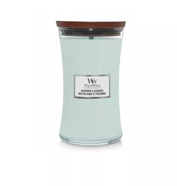 WOODWICK SAGEWOOD & SEAGRASS 610 G ŚWIECZKA ZAPACHOWA 5038581148595