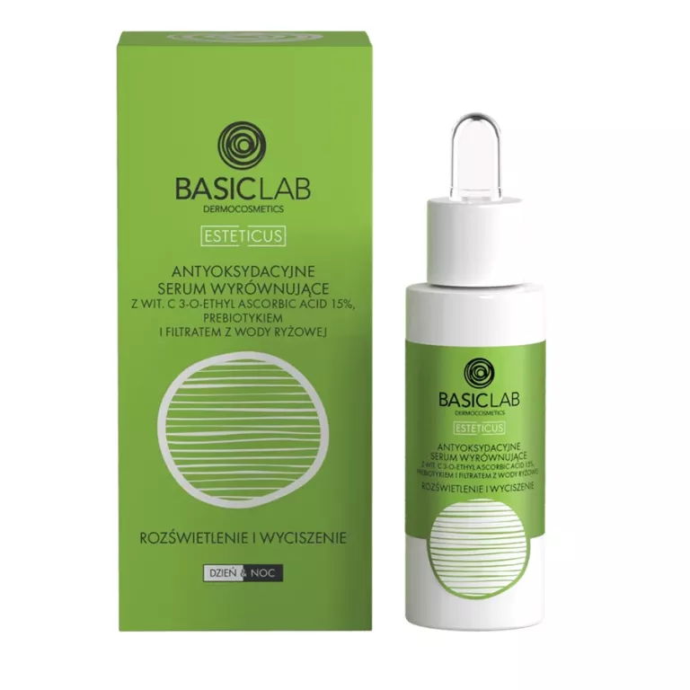 BASICLAB- ANTYOKSYDACYJNE SERUM WYRÓWNUJĄCE Z WIT. C 15% 30ML