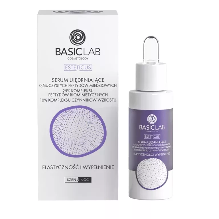 BASICLAB SERUM UJĘDRNIAJĄCE Z 0,5% CZYSTYCH PEPTYDÓW 30ML