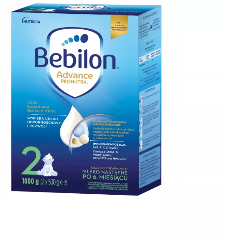 BEBILON 2 ADVANCE PRONUTRA MLEKO NASTĘPNE 1000 G 5900852920608