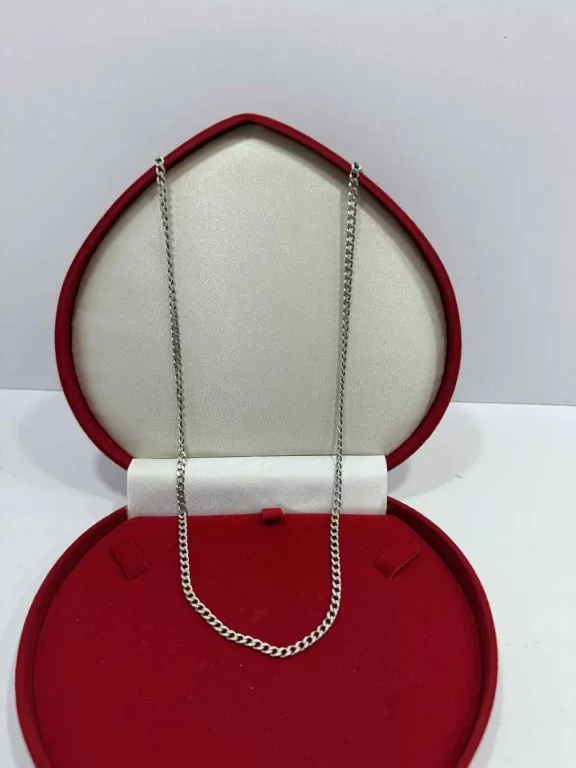 SREBRNY ŁAŃCUSZEK Z USZKODZONYM ZAPIECIEM 14,92G R62CM