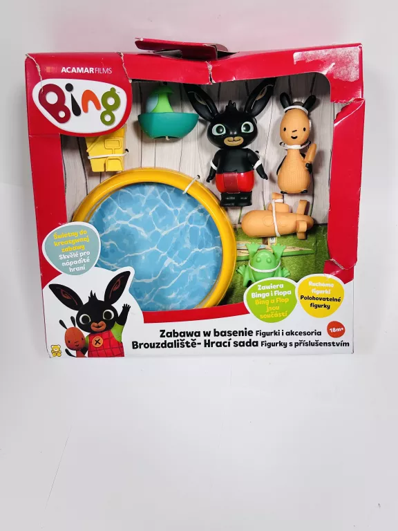 ZESTAW BING Z BASENIKIEM 2 FIGURKI FLOP+ AKCESORIA BING ZESTAW Z BASENEM