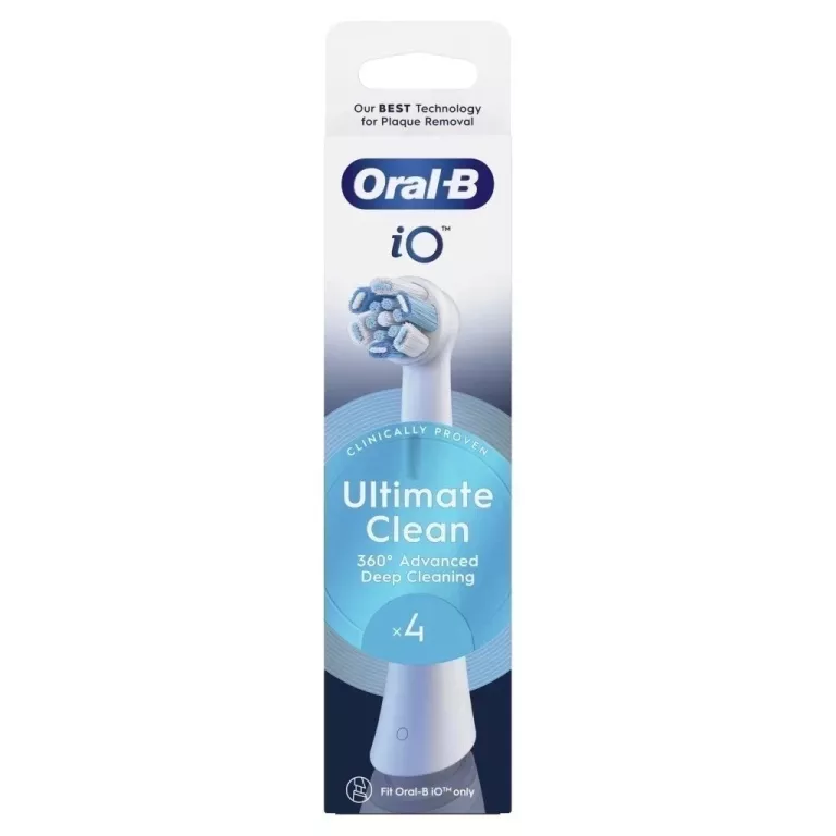 ORYGINALNE KOŃCÓWKI DO SZCZOTECZKI ORAL-B IO ULTIMATE CLEAN 4 SZTUKI BIAŁE