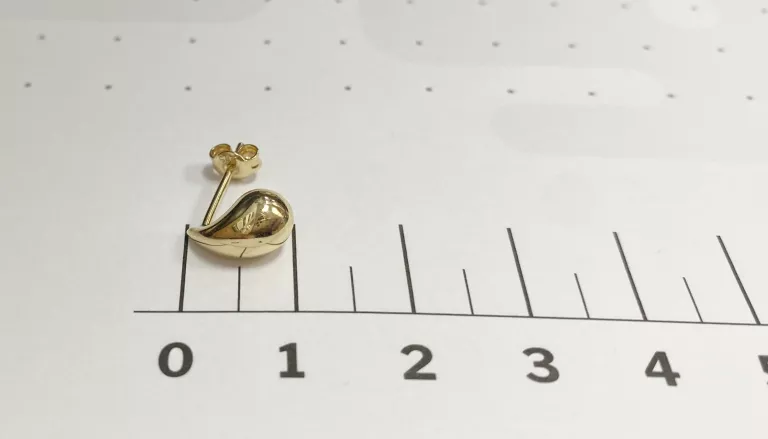 WYJĄTKOWE ZŁOTE KOLCZYKI ŁEZKI PR.585