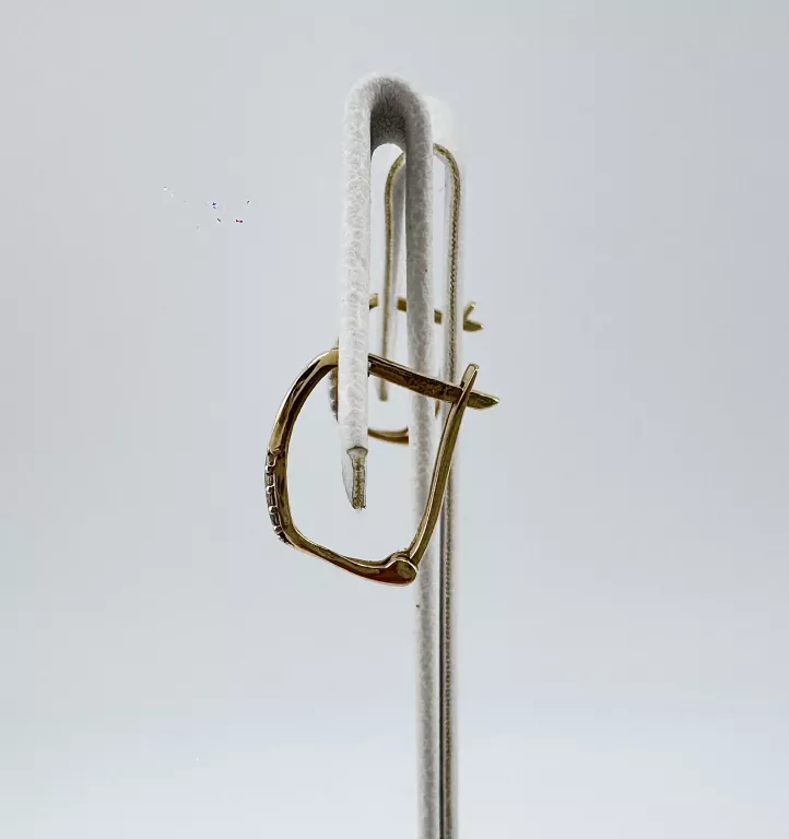 ŚLICZNE ZŁOTE KOLCZYKI 1,85 G PR.585 14K DŁ. 1,2CM
