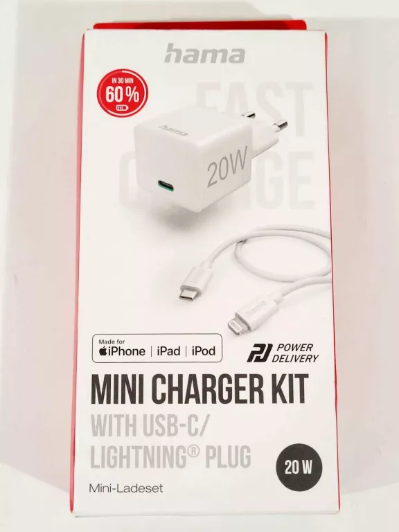 HAMA ŁADOWARKA MINI CHARGER 20W IPHONE 4047443487360