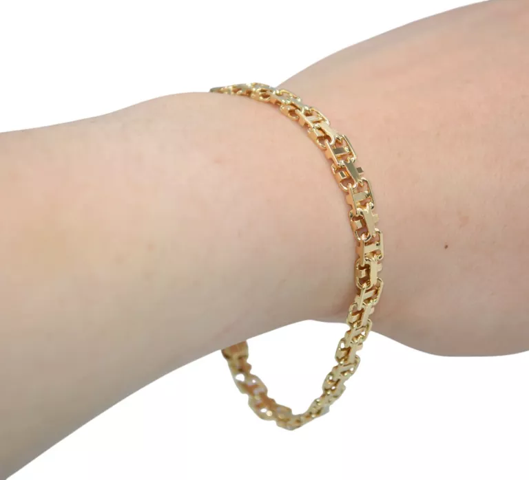 ELEGANCKA ZŁOTA 14K BRANSOLETKA PR. 585 14.20 G 20 CM