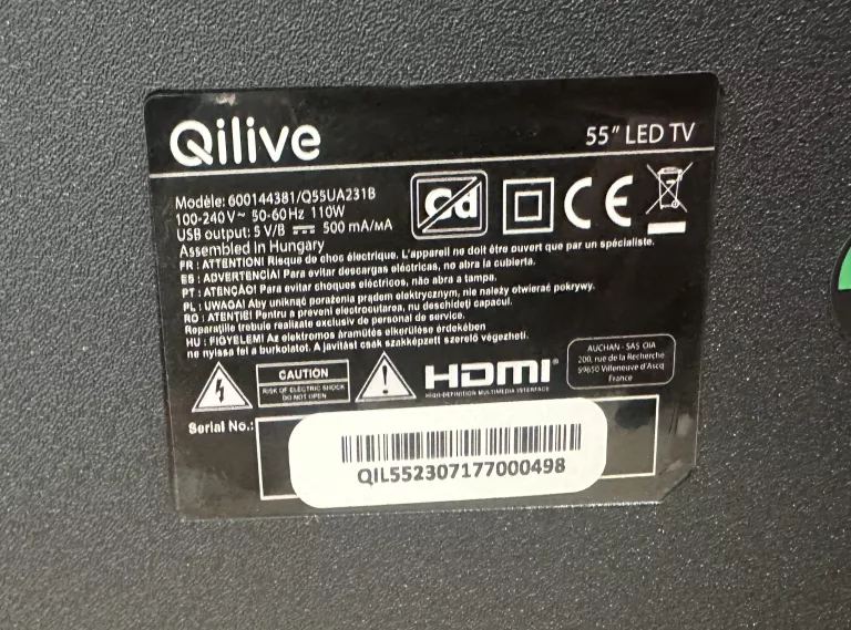 TELEWIZOR QILIVE Q55QA231B 55CALI