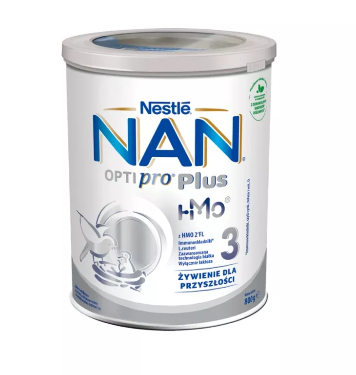 NAN OPTIPRO PLUS 3 HMO PRODUKT NA BAZIE MLEKA DLA MAŁYCH DZIECI 800 G