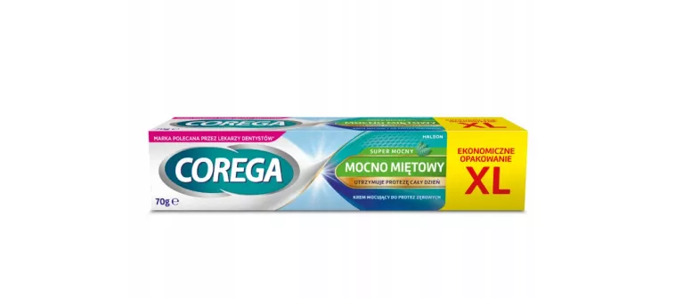 COREGA KREM MOCUJĄCY DO PROTEZ ZĘBOWYCH SUPER MOCNY, MOCNO MIĘTOWY 70G