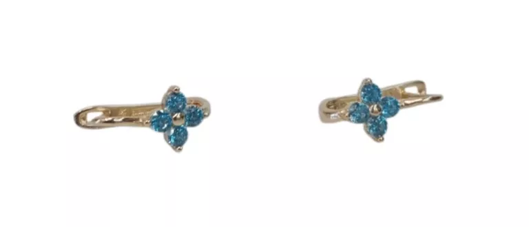 WYRÓB JUBILERSKI UŻYWANY ZŁOTE KOLCZYKI P585 WAGA OK 1.03