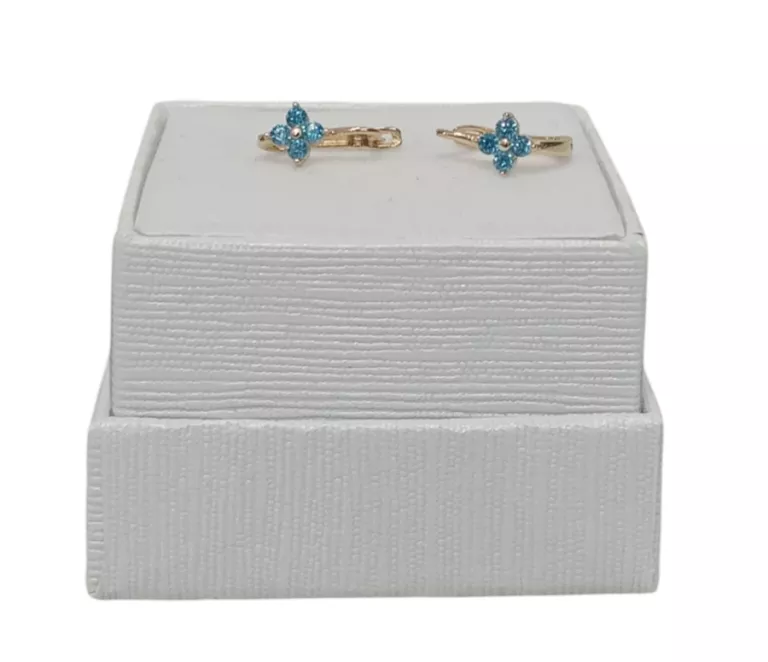 WYRÓB JUBILERSKI UŻYWANY ZŁOTE KOLCZYKI P585 WAGA OK 1.03