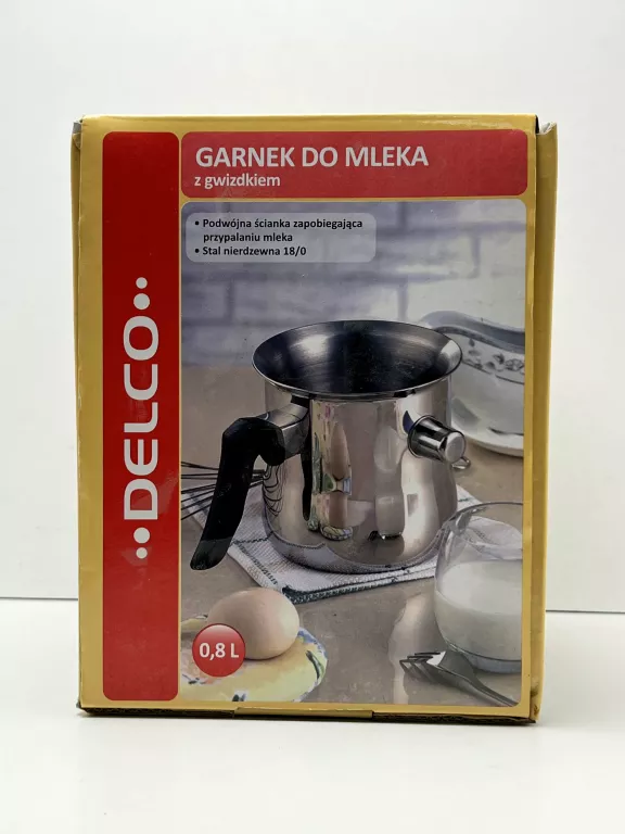 GARNEK DO MLEKA Z GWIZDKIEM 0,8L
