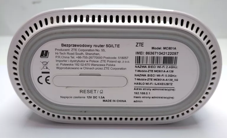ROUTER ZTE MC801A 5G