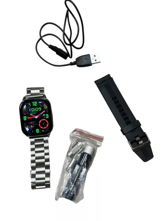 SMARTWATCH WG AIR FLEX ONE SREBRNY 2 PASKI