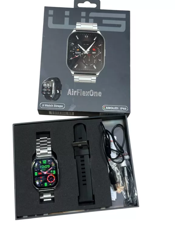 SMARTWATCH WG AIR FLEX ONE SREBRNY 2 PASKI