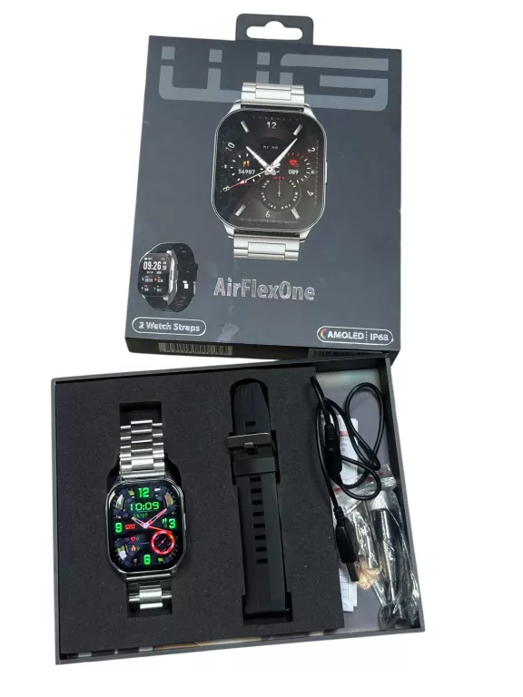 SMARTWATCH WG AIR FLEX ONE SREBRNY 2 PASKI