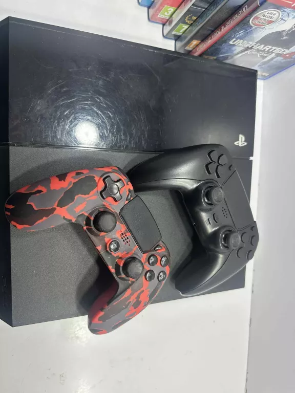 KONSOLA PS4 FAT + 2 X PAD NIE ORG + GRY