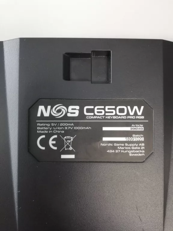 KLAWIATURA NOS C650 MECHANICZNY RGB