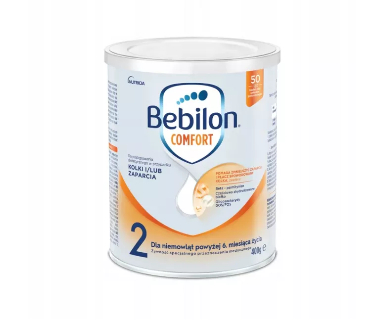 MLEKO BEBILON COMFORT 2 DLA NIEMOWLĄT Z TENDENCJĄ DO KOLEK I ZAPARĆ 400 G