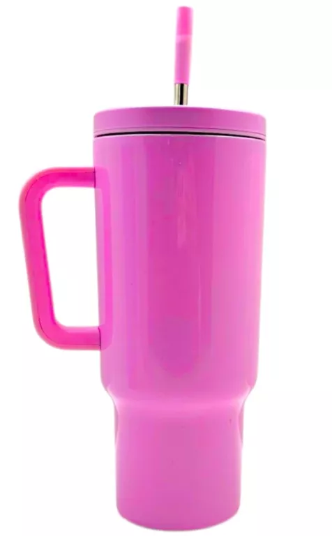 ANYTIME KUBEK ZE SŁOMKĄ XXL RÓŻOWY