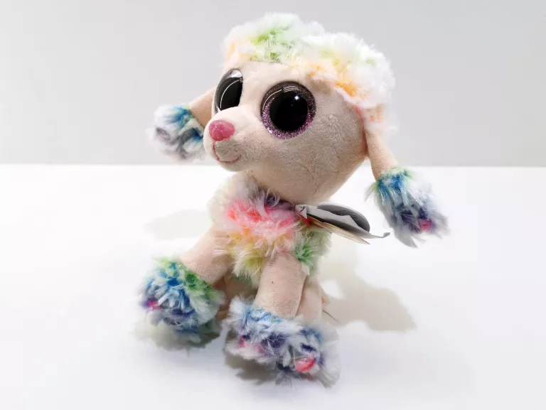 BEANIE BOOS POOFIE - WIELOBARWNY PUDEL 15 CM, TY