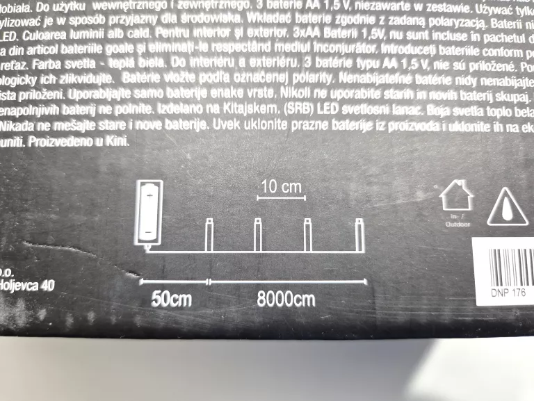 LAMPKI ŚWIĄTECZNE NA BATERIE 800 LED